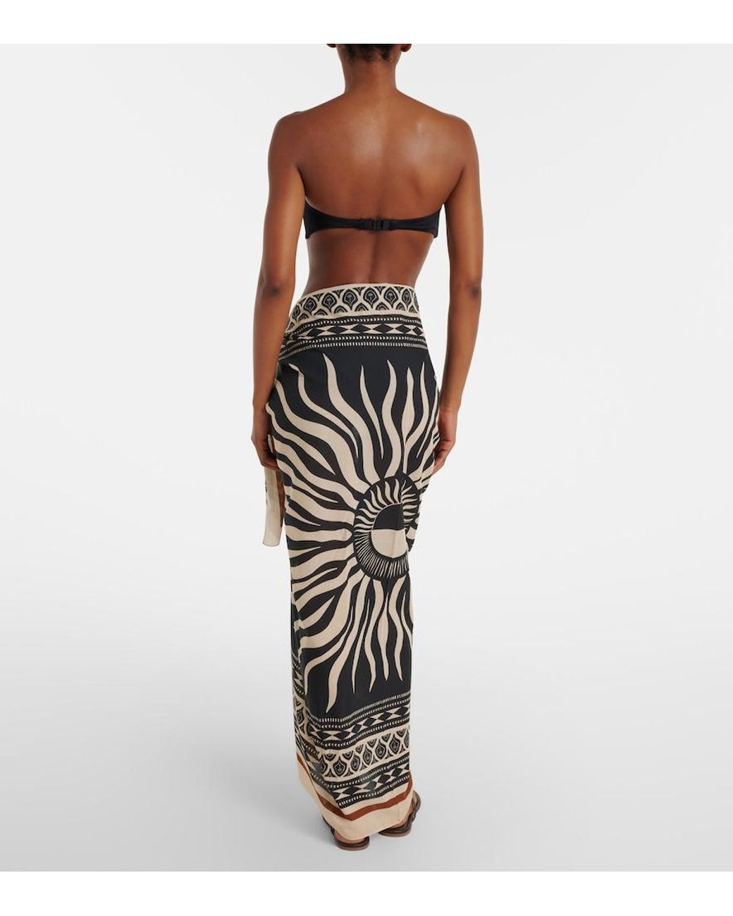 Johanna Ortiz White Printed Cotton Beach Cover-Up