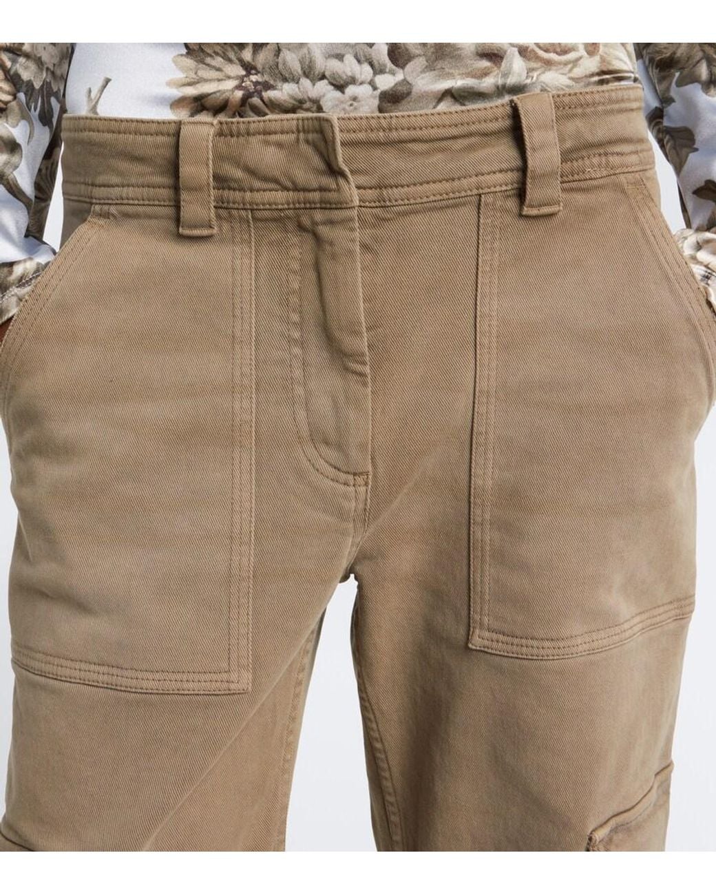 Acne Natural Cotton Twill Cargo Pants