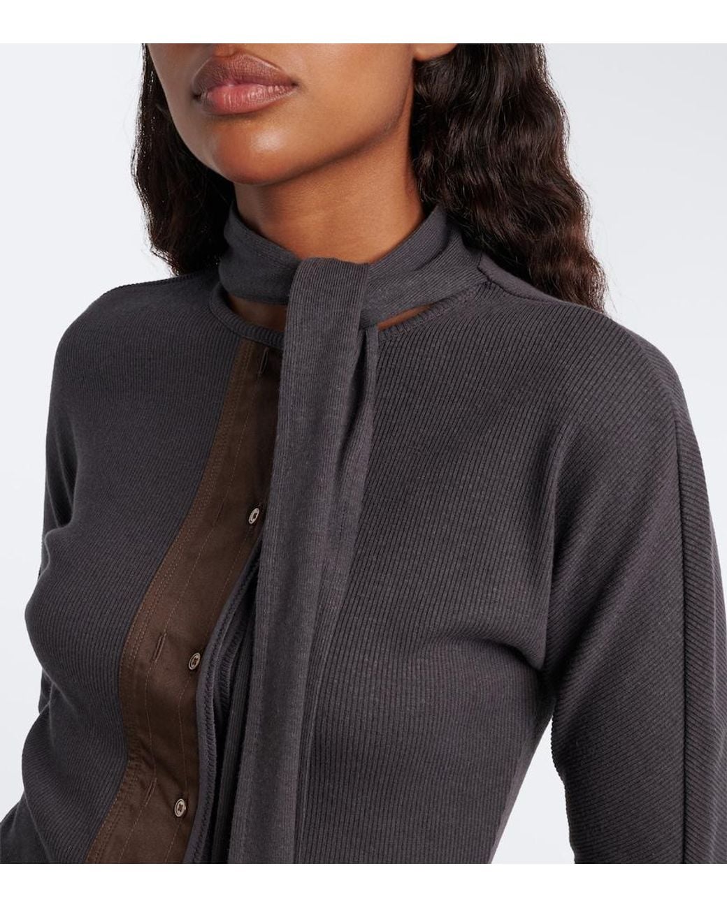 Lemaire Black Cotton And Linen-Blend Jersey T-Shirt