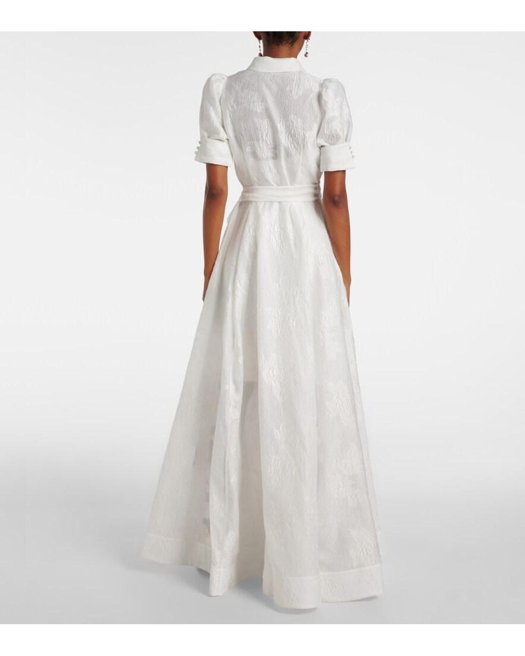 Rebecca Vallance White Bridal Annette Brocade Gown