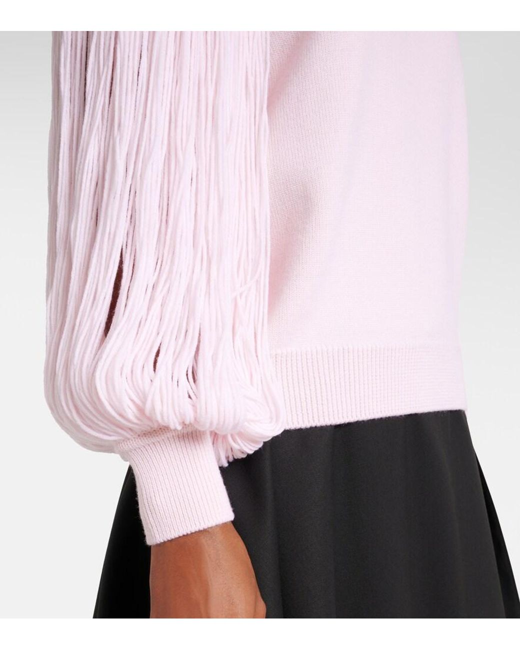 Alaïa Pink Tassel Wool Sweater
