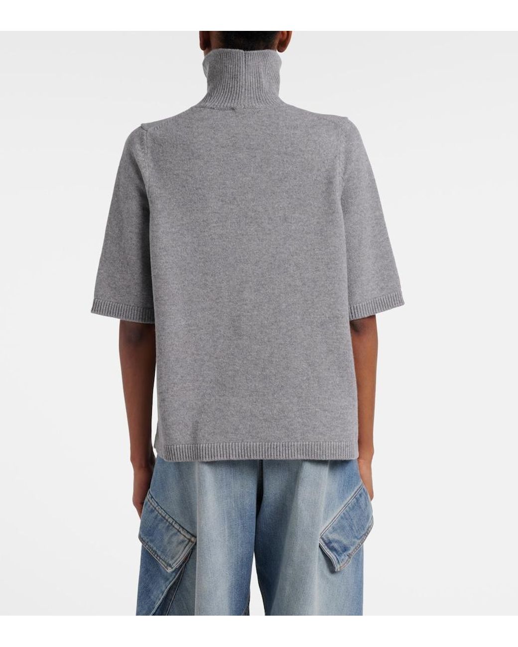 Alaïa Gray Cashmere And Wool-Blend Sweater