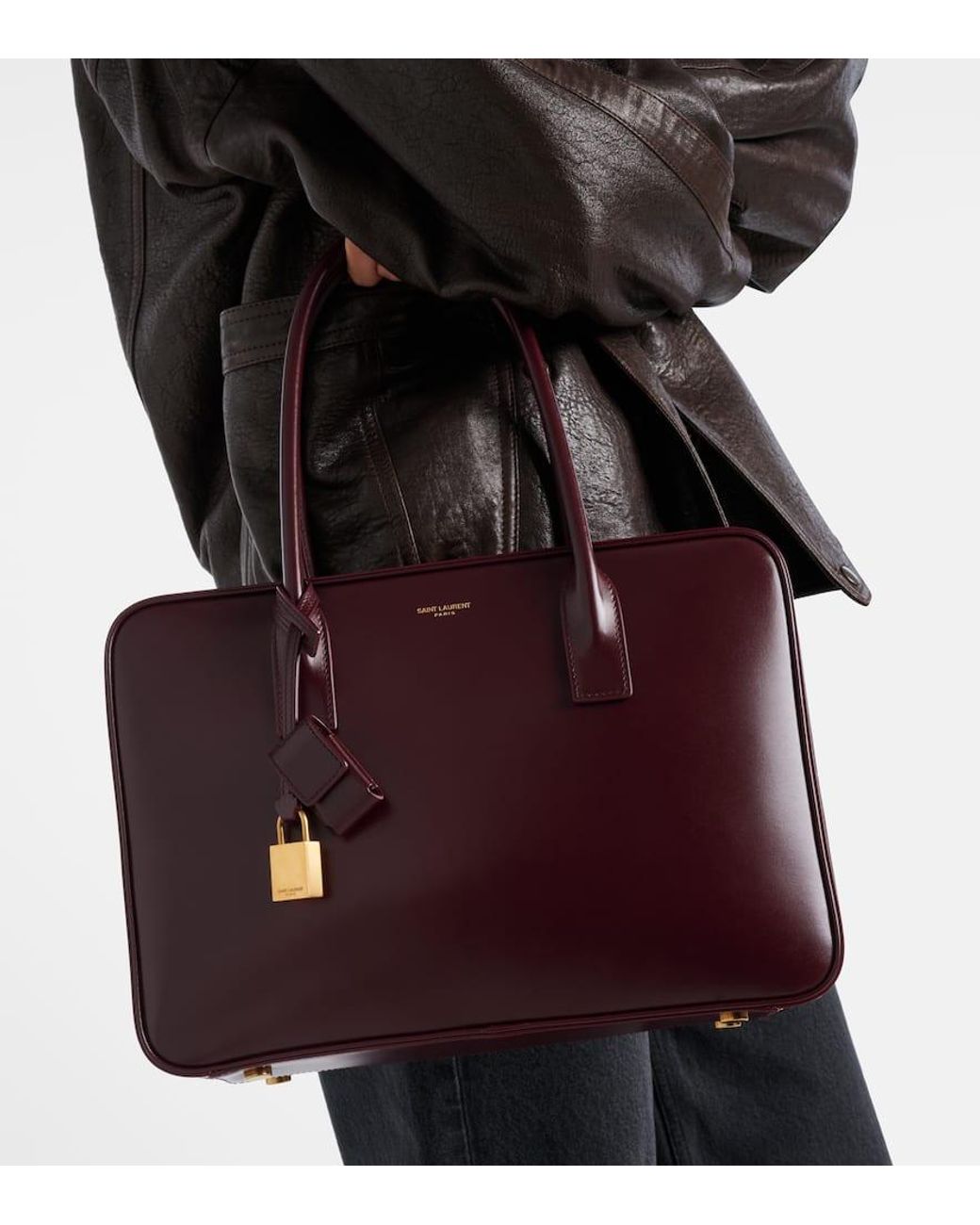 Saint Laurent Red Tote Bag Sac De Jour Aus Leder