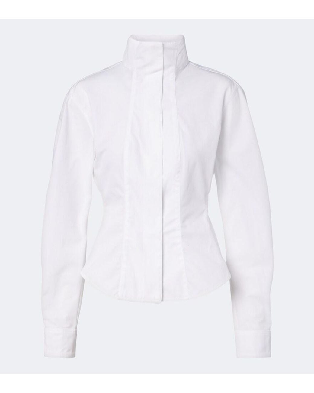 Jacquemus White Tulipe Open-Back Cotton Poplin Shirt
