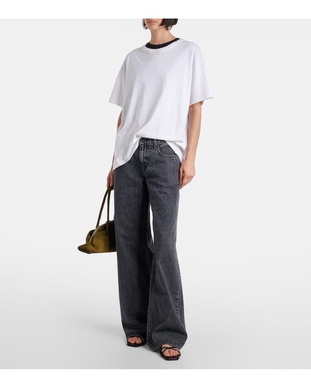 SLVRLAKE Denim Blue Mica Wide-Leg Jeans