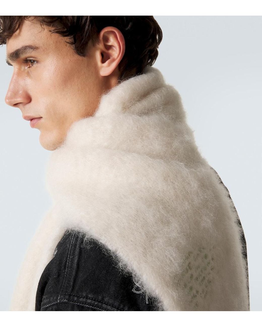 Loewe White X Louis Wain Mohair And Wool-Blend Scarf for men