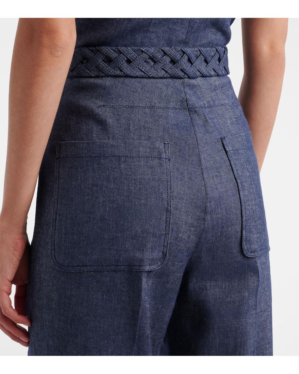 Dorothee Schumacher Blue Fluid Denim Flared Pants