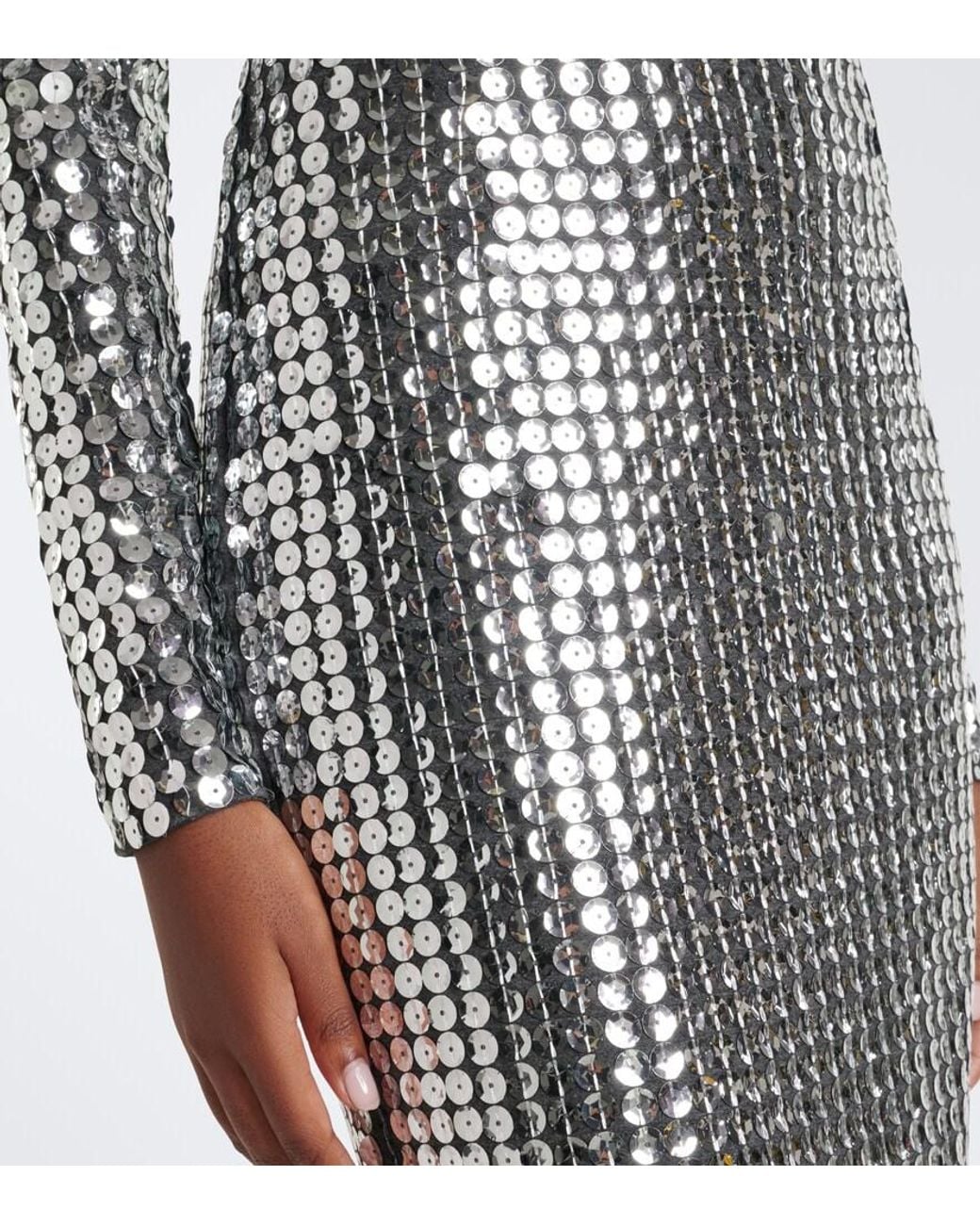 Dolce & Gabbana Gray Sequined Gown