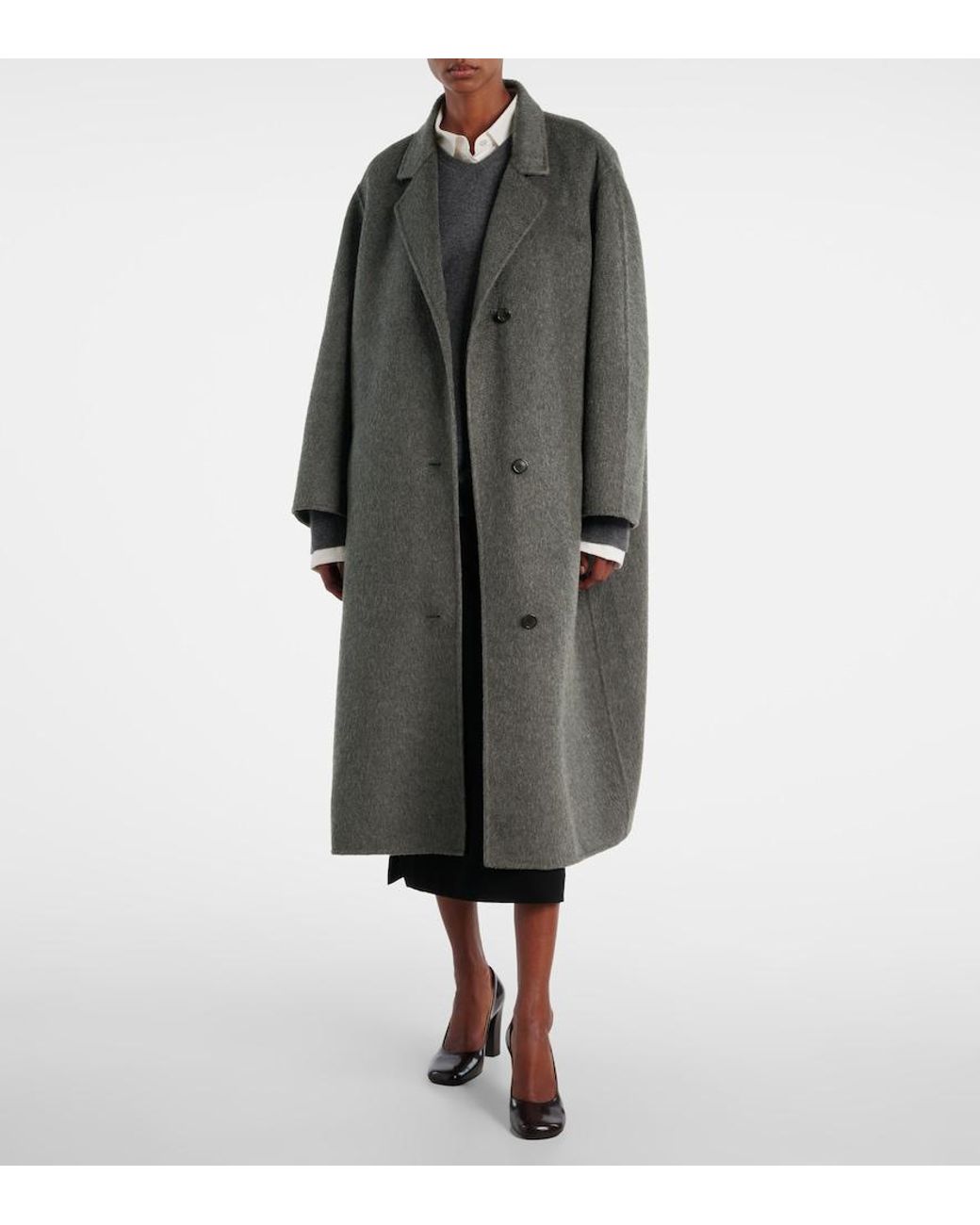 The Row Gray Gustaf Cashmere Coat