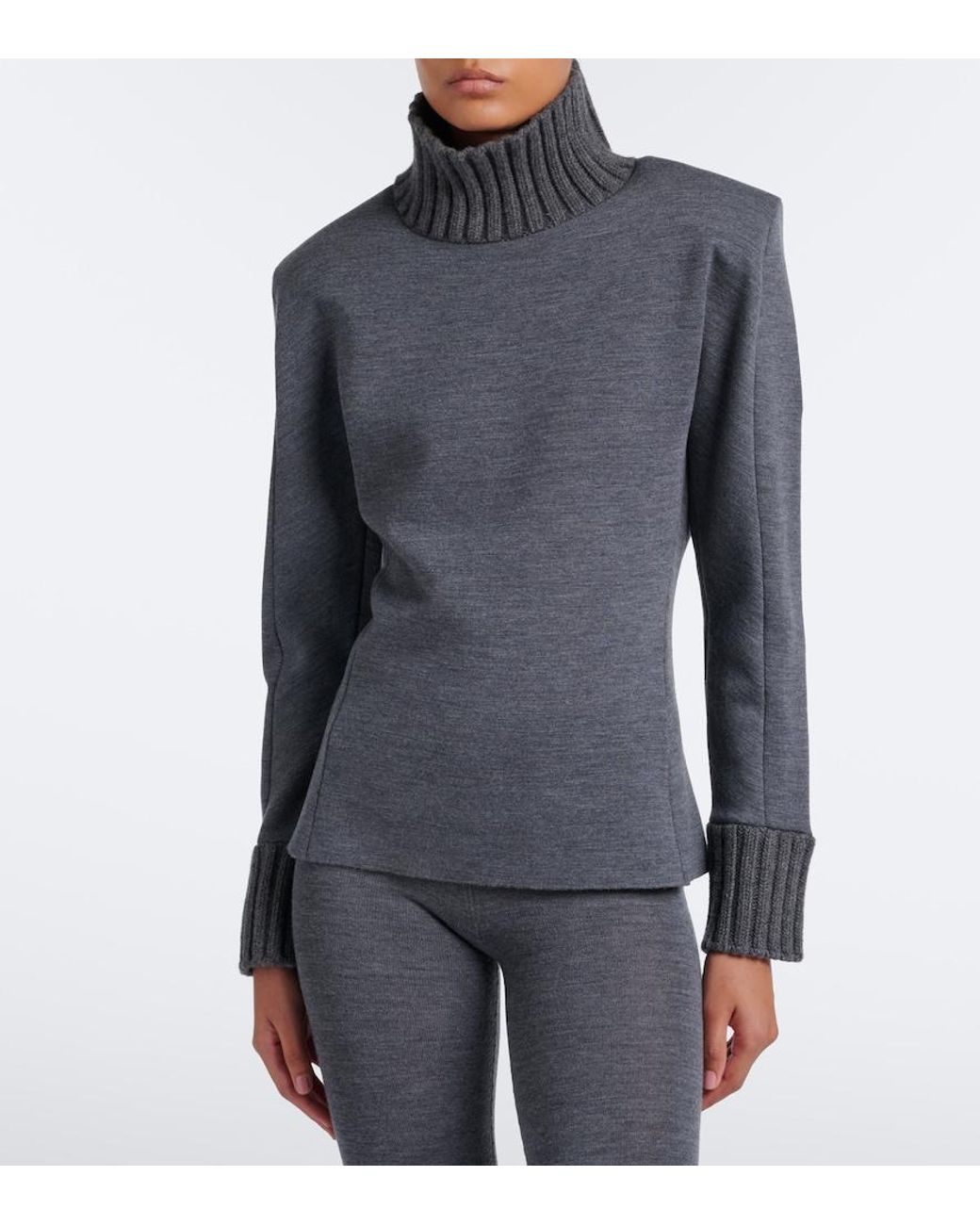 Bottega Veneta Blue Wool-Blend Turtleneck Sweater
