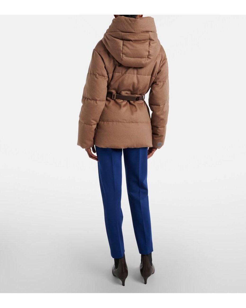 Max Mara Blue Pegno Jersey Cropped Slim Pants