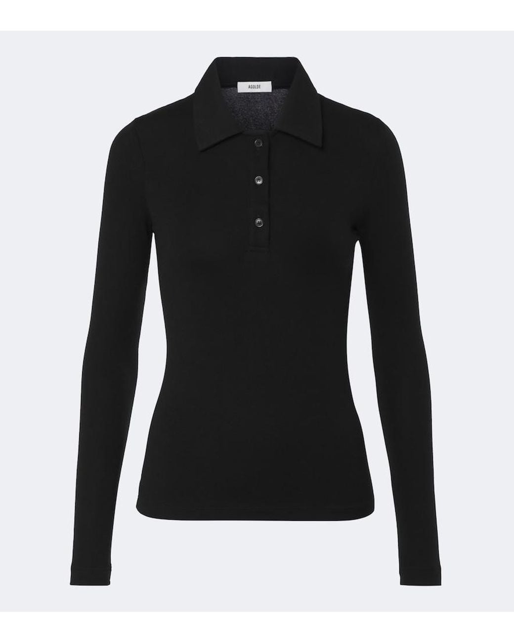 Agolde Black Amos Polo Sweater