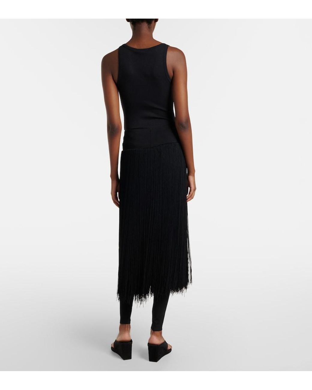 Alaïa Black Fringed Leggings