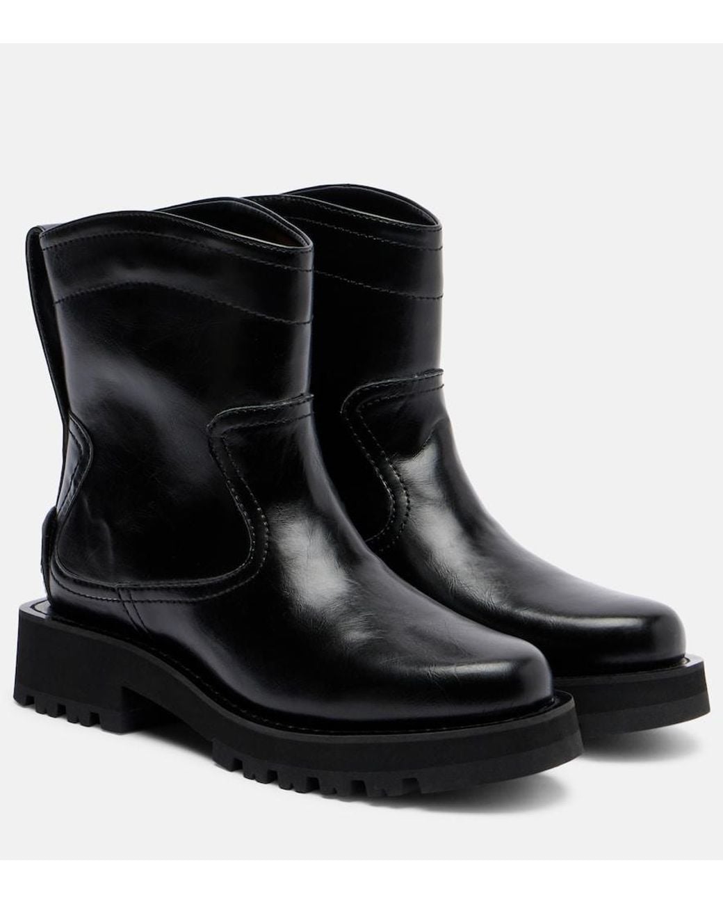 Ganni Black Studs Ankle Boots