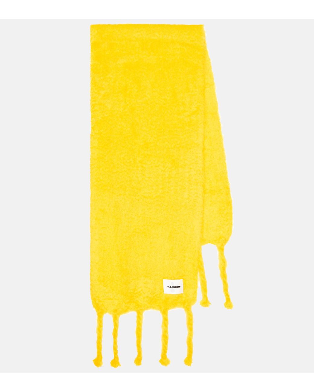 Jil Sander Mohair-blend Scarf in Yellow | Lyst