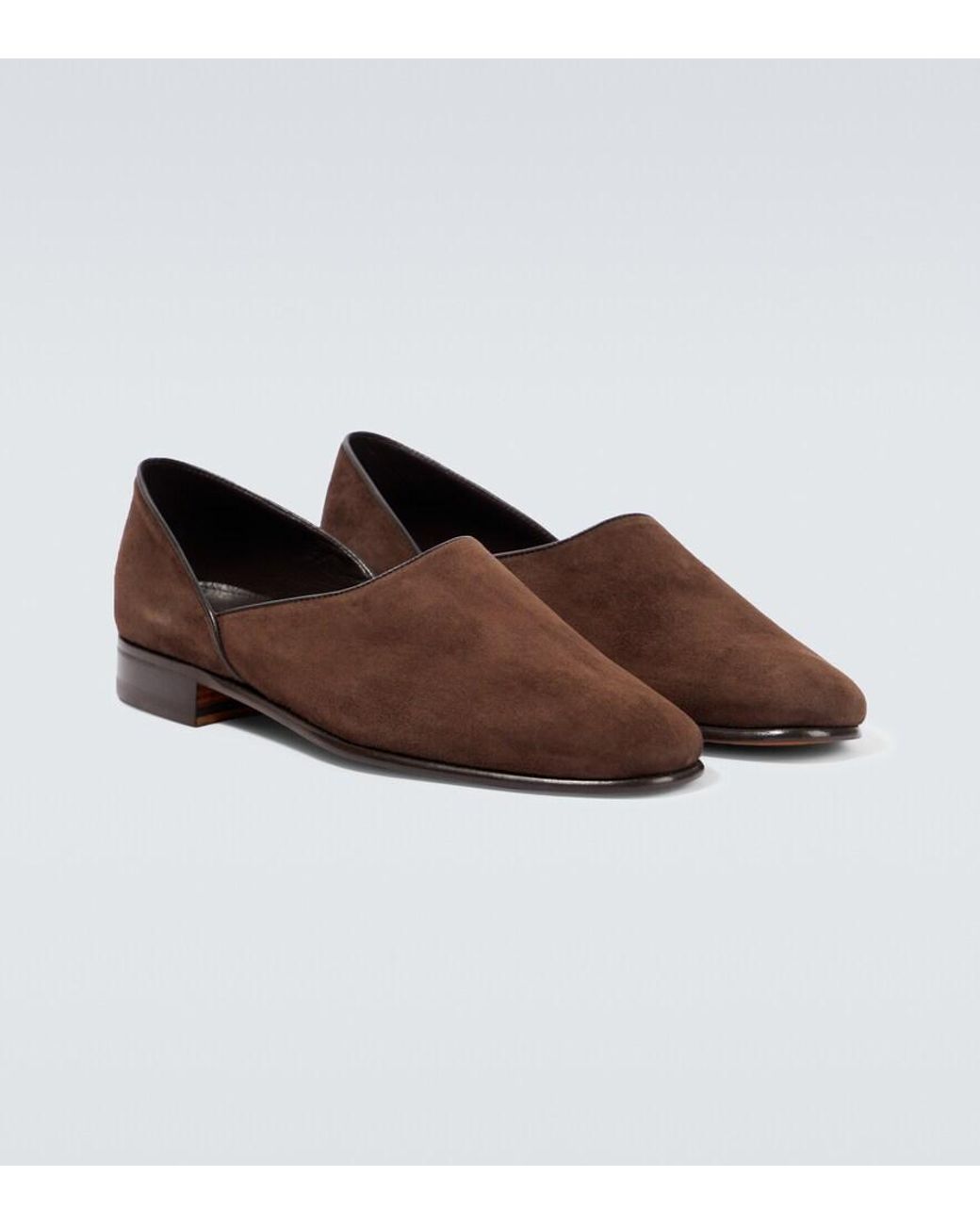 Bode Brown House Shoe Suede Loafers for men