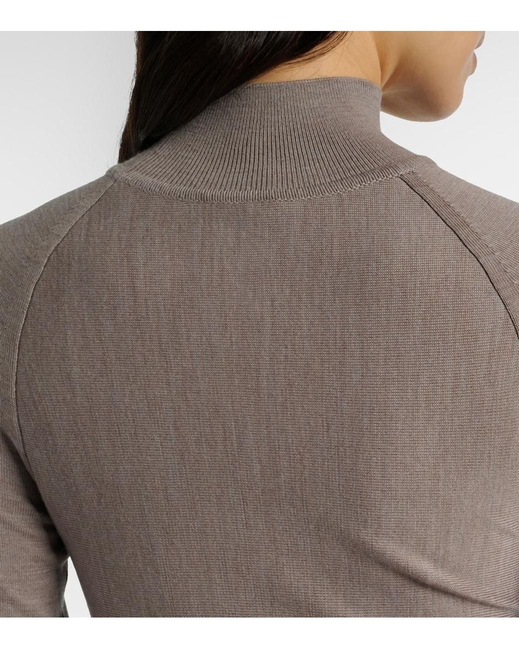 Alaïa Gray Ribbed-Knit Wool-Blend Minidress