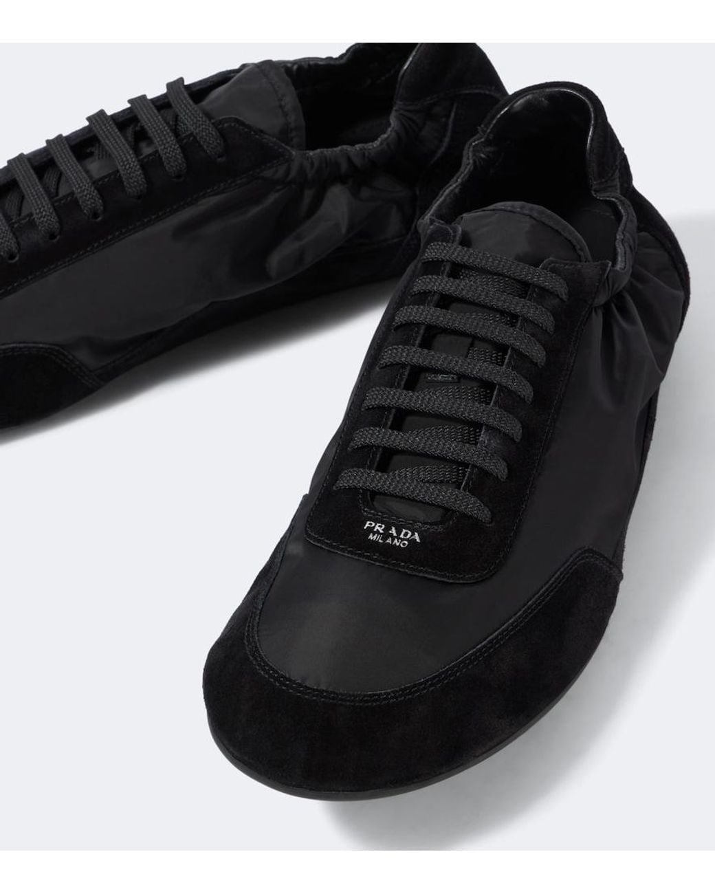 Prada Sneakers Collapse Aus Re-Nylon Mit Veloursleder in Black für Herren