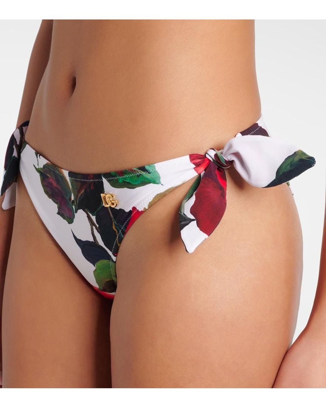 Dolce & Gabbana White Floral Bikini