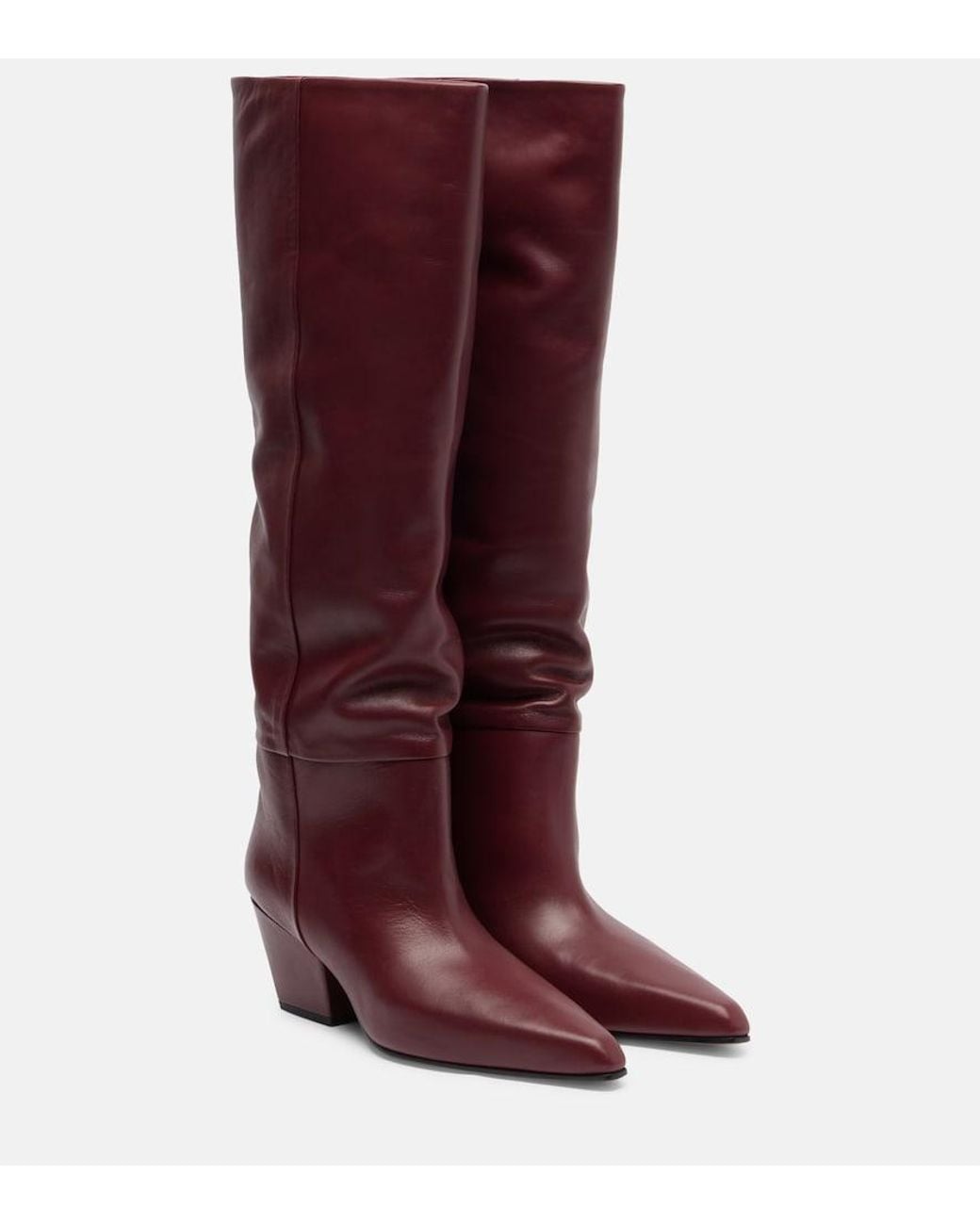 Paris Texas Red Jane 60 Leather Knee-High Boots
