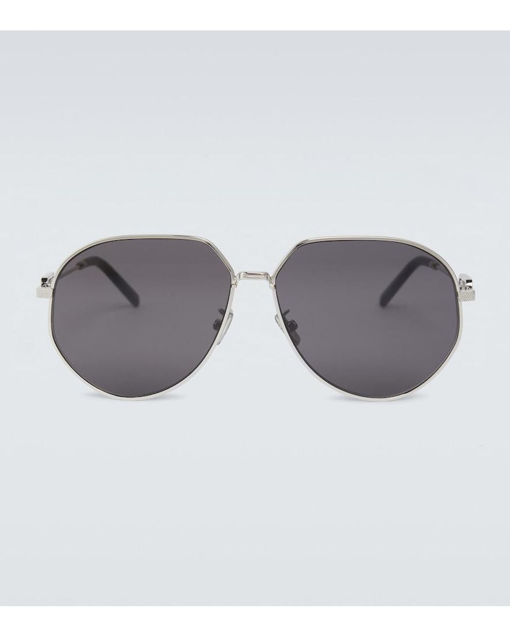 Dior Black Cd Link A1U Round-Frame-Tone Sunglasses for men