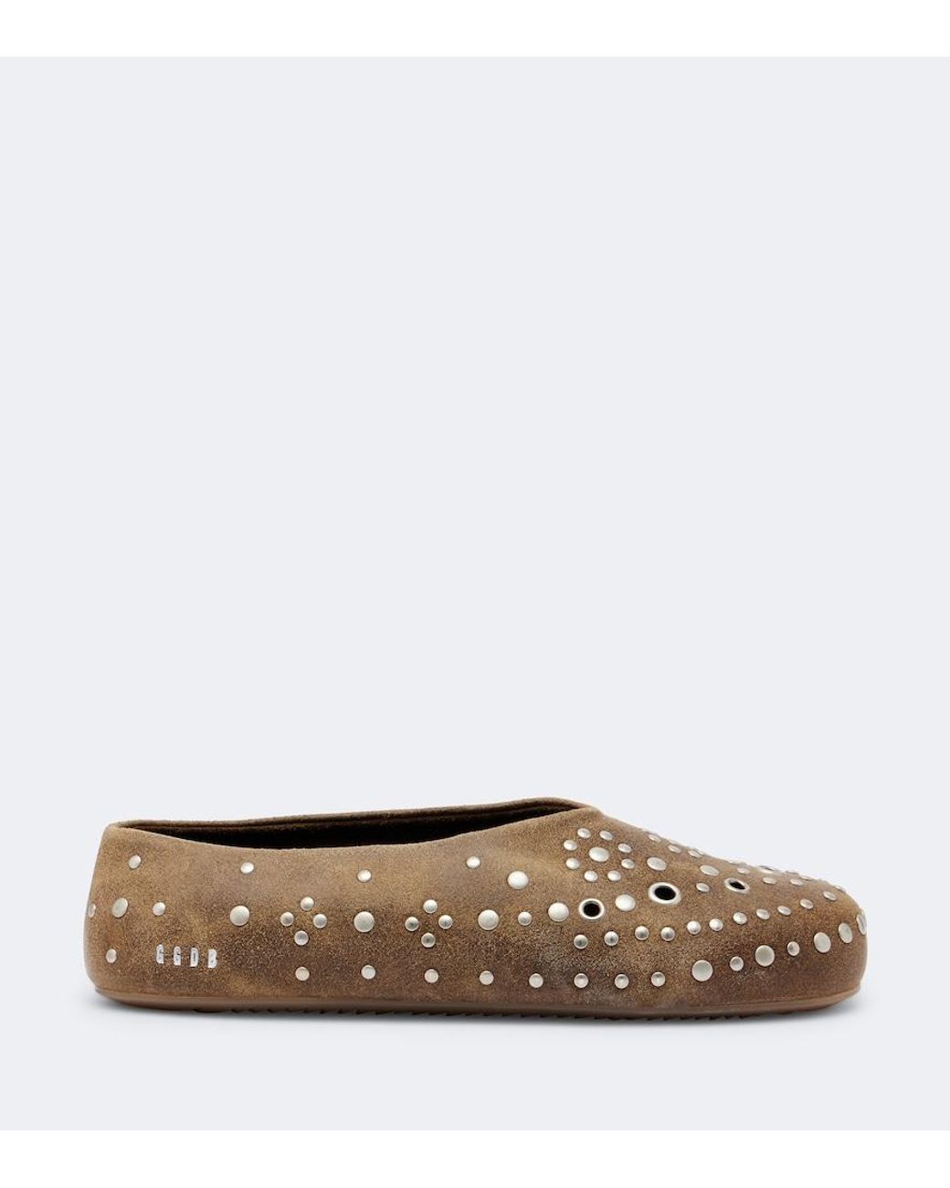Golden Goose Deluxe Brand Brown Tierra Studded Suede Slip-On Shoes