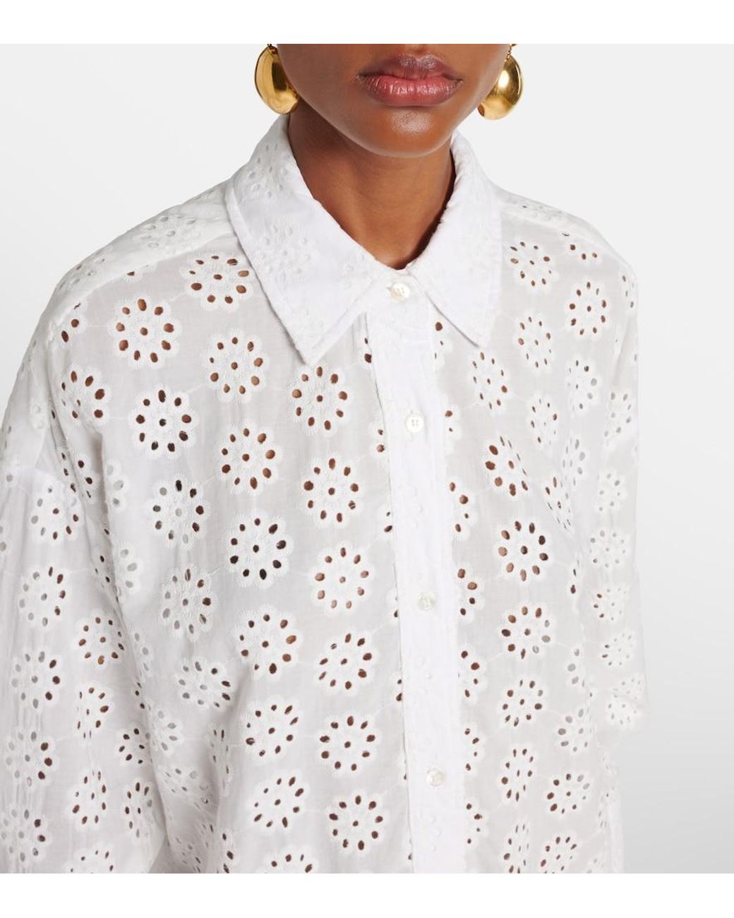 Camisa Colton De Algodon Staud de color White