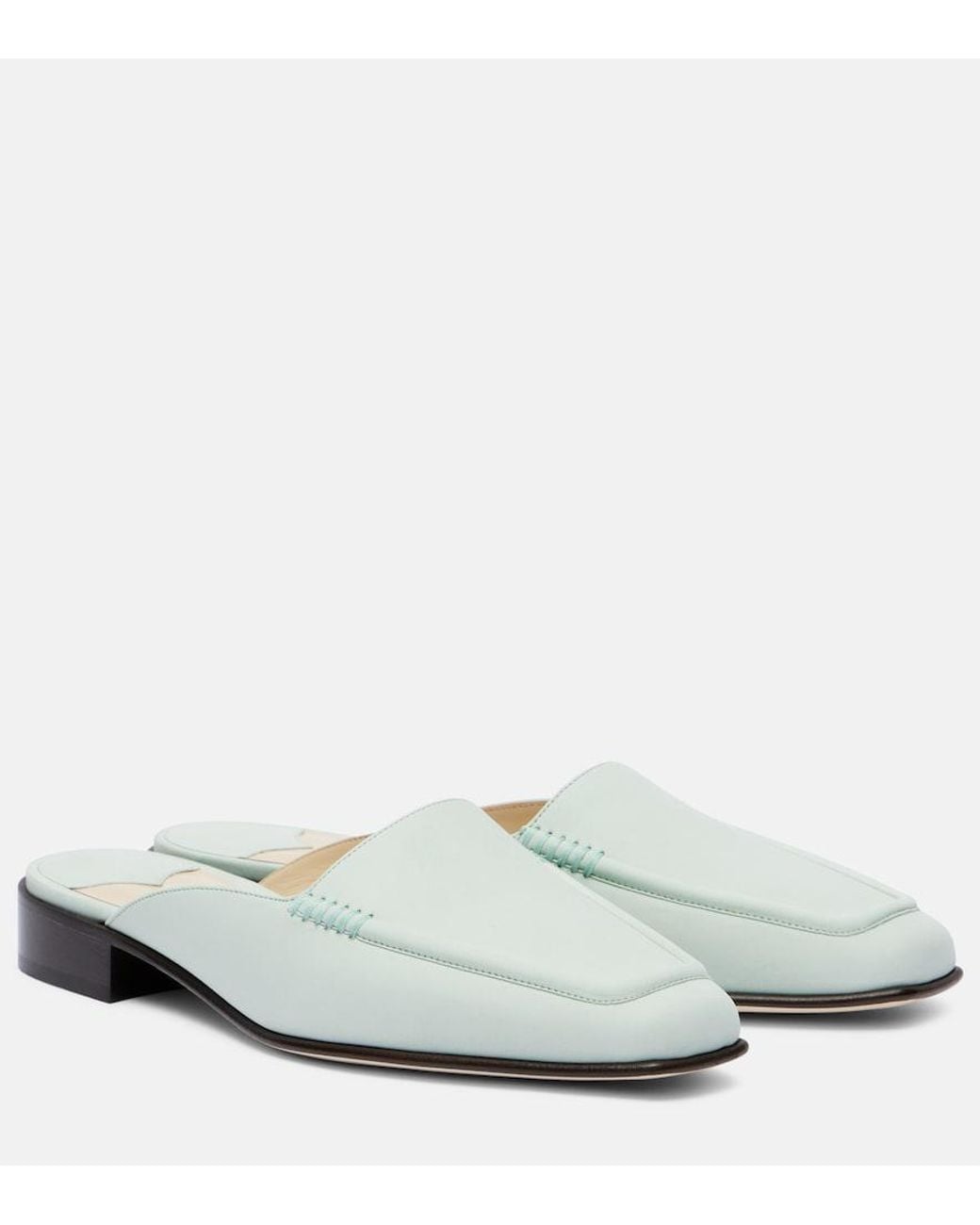 Jimmy Choo White Archive Slide Leather Mules
