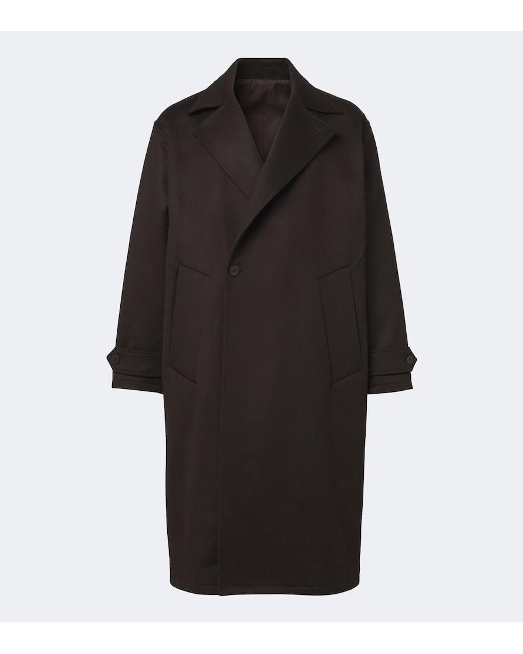 STÒFFA Black Double-Breasted Cashmere Coat for men