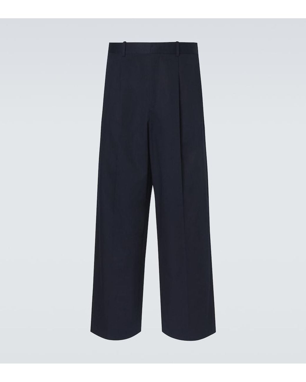 Loewe Blue Pleated Cotton Gabardine Wide-Leg Pants for men