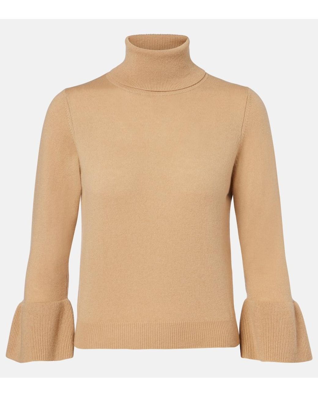 Jardin Des Orangers Natural Turtleneck Wool And Cashmere Sweater