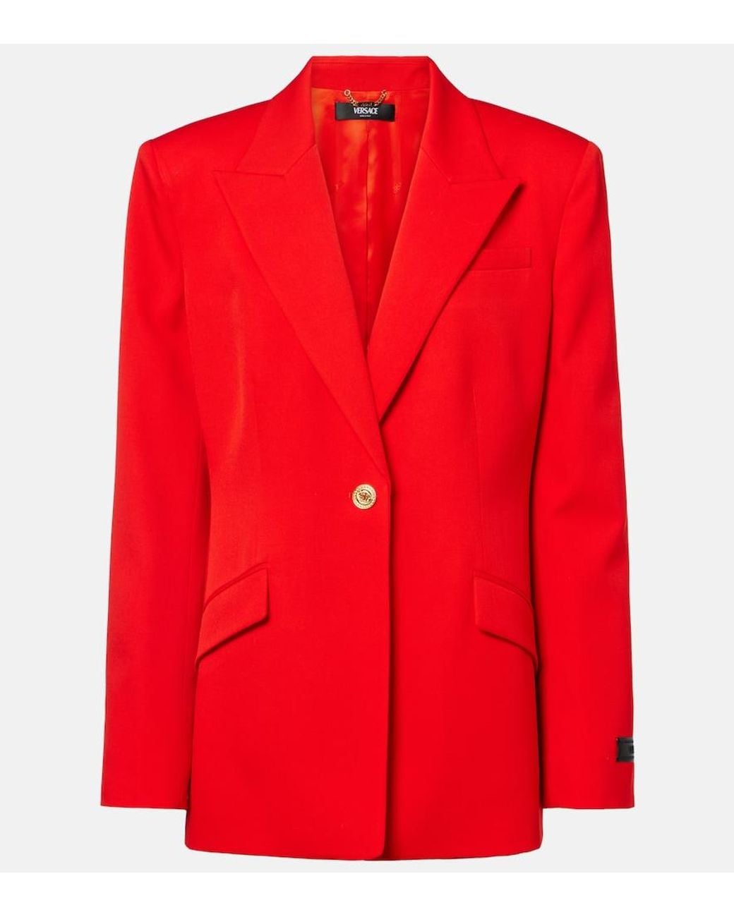 Versace Red Wool Blazer
