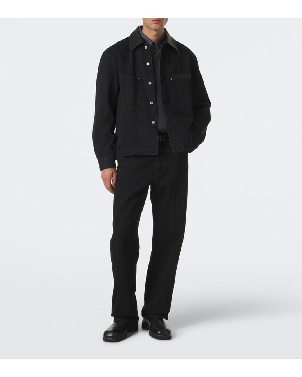 Lemaire Black Straight Jeans for men