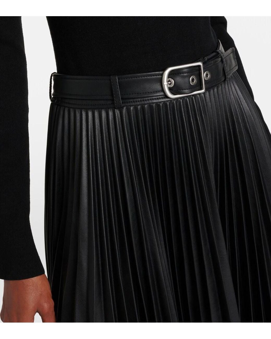 Jonathan Simkhai Black Abilene Knitted Pleated Midi Dress