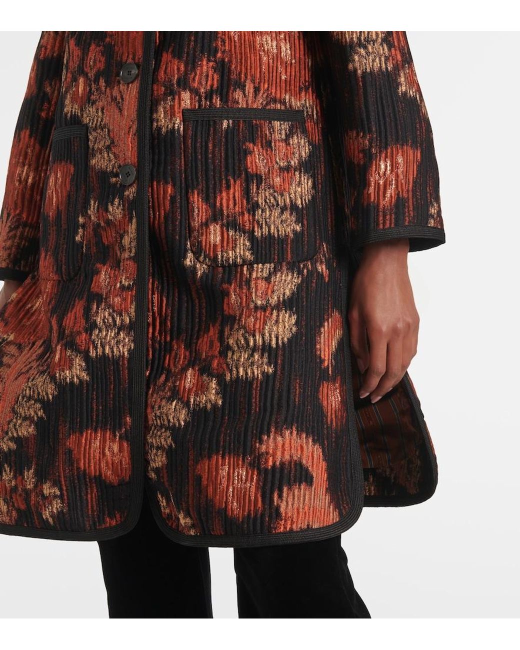 Etro Red Floral Coat