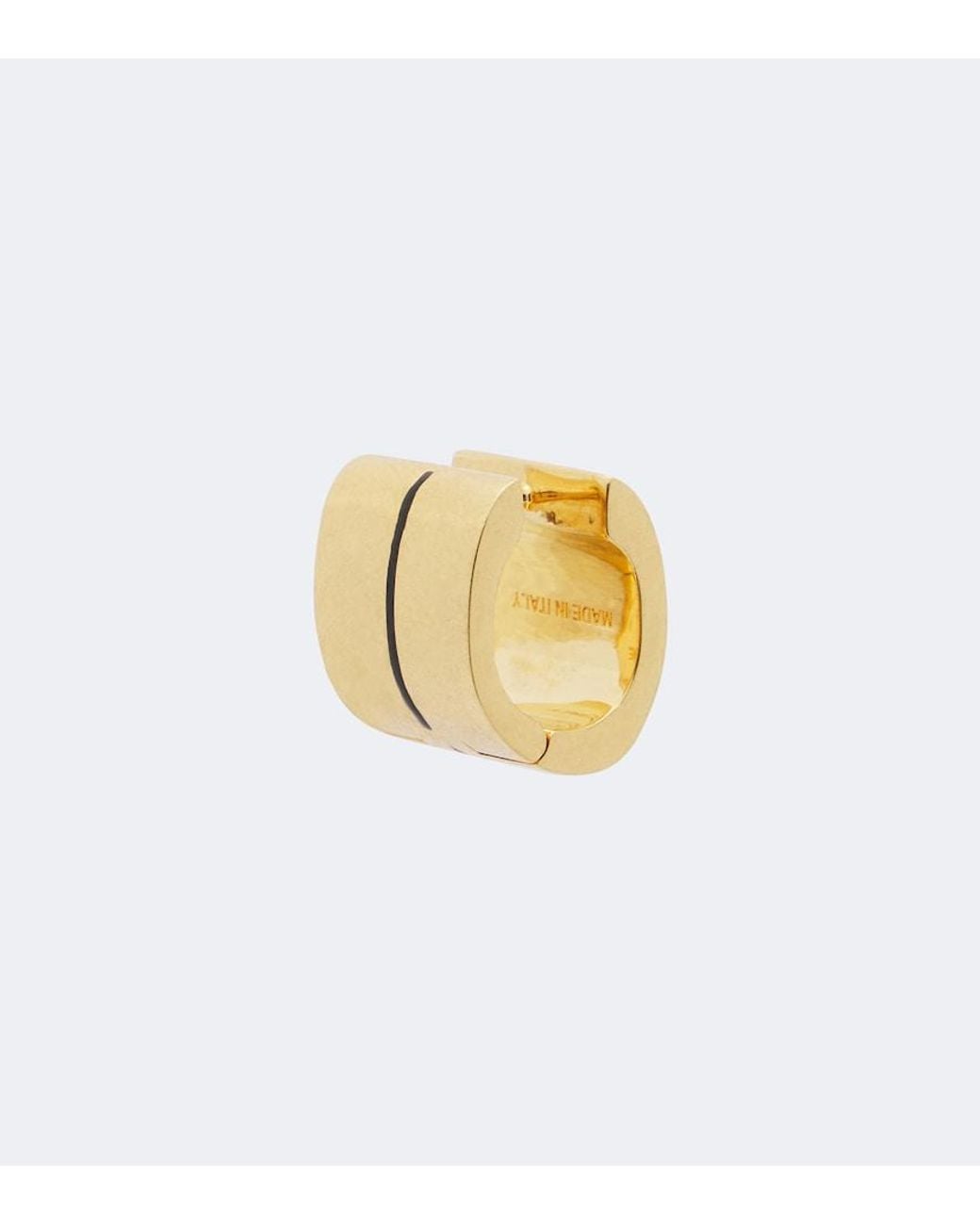 Totême White Signature-Plated Huggie Earrings