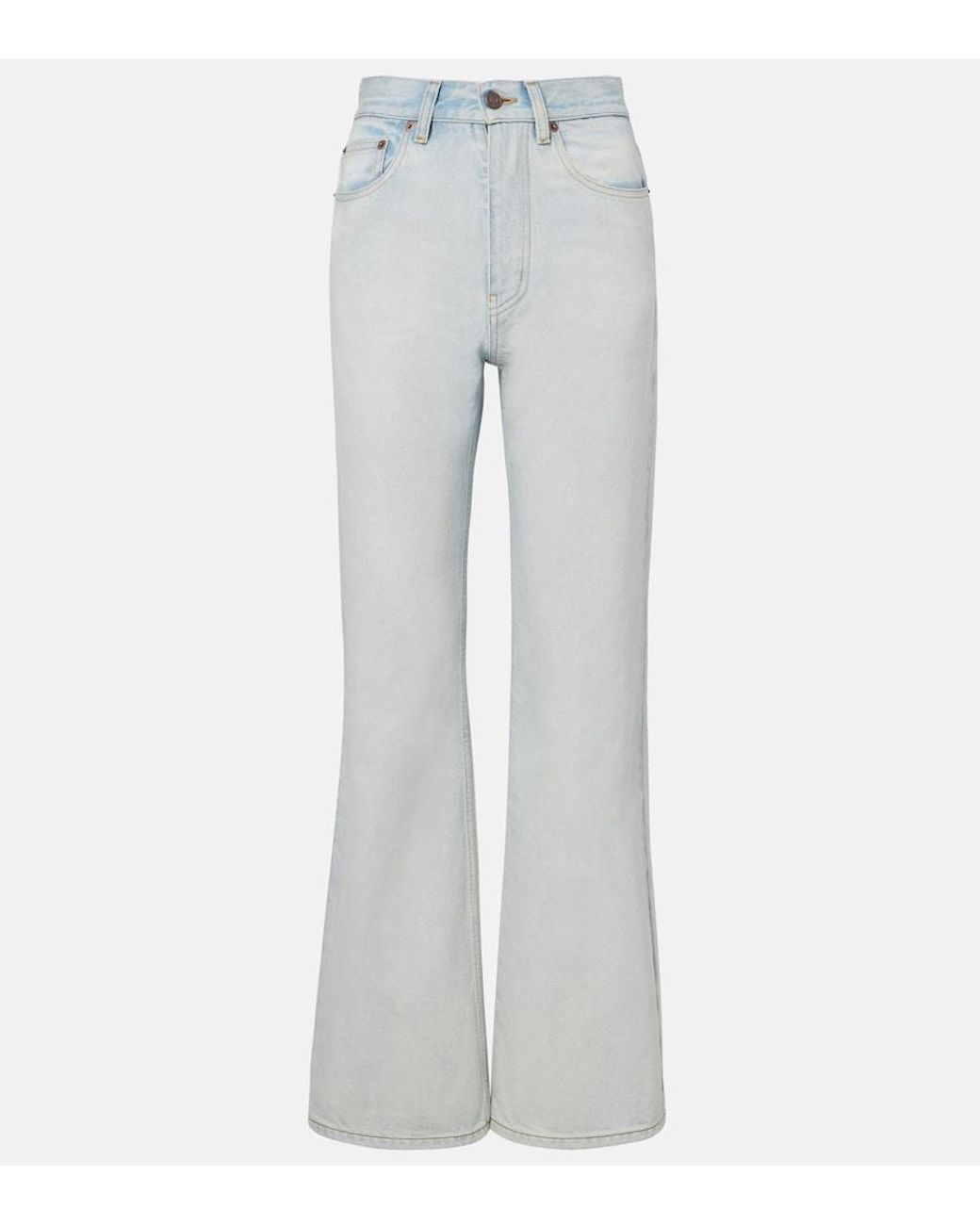 Chloé Gray Faded Wide-Leg Jeans