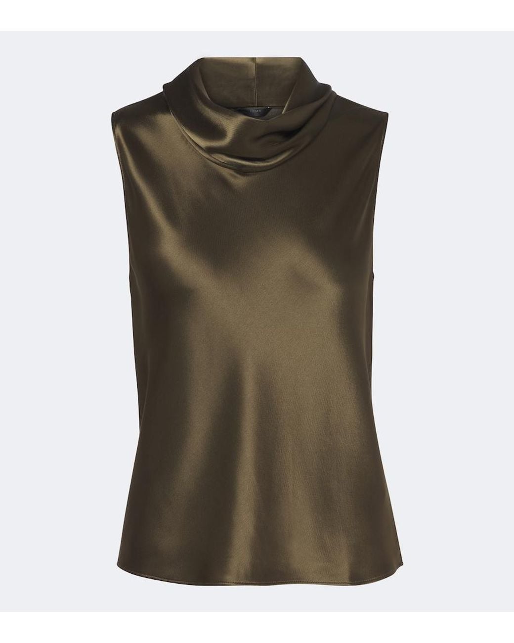 Leset Green Barb Satin Top