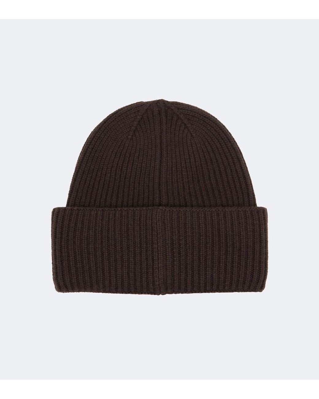 Max Mara Brown Embroidered Cashmere Beanie