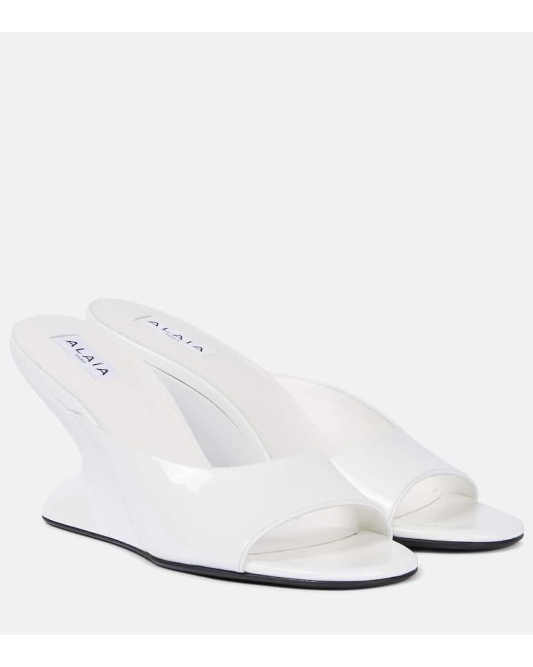 Mules Compensees Curve 75 En Cuir Alaïa en coloris Blanc | Lyst