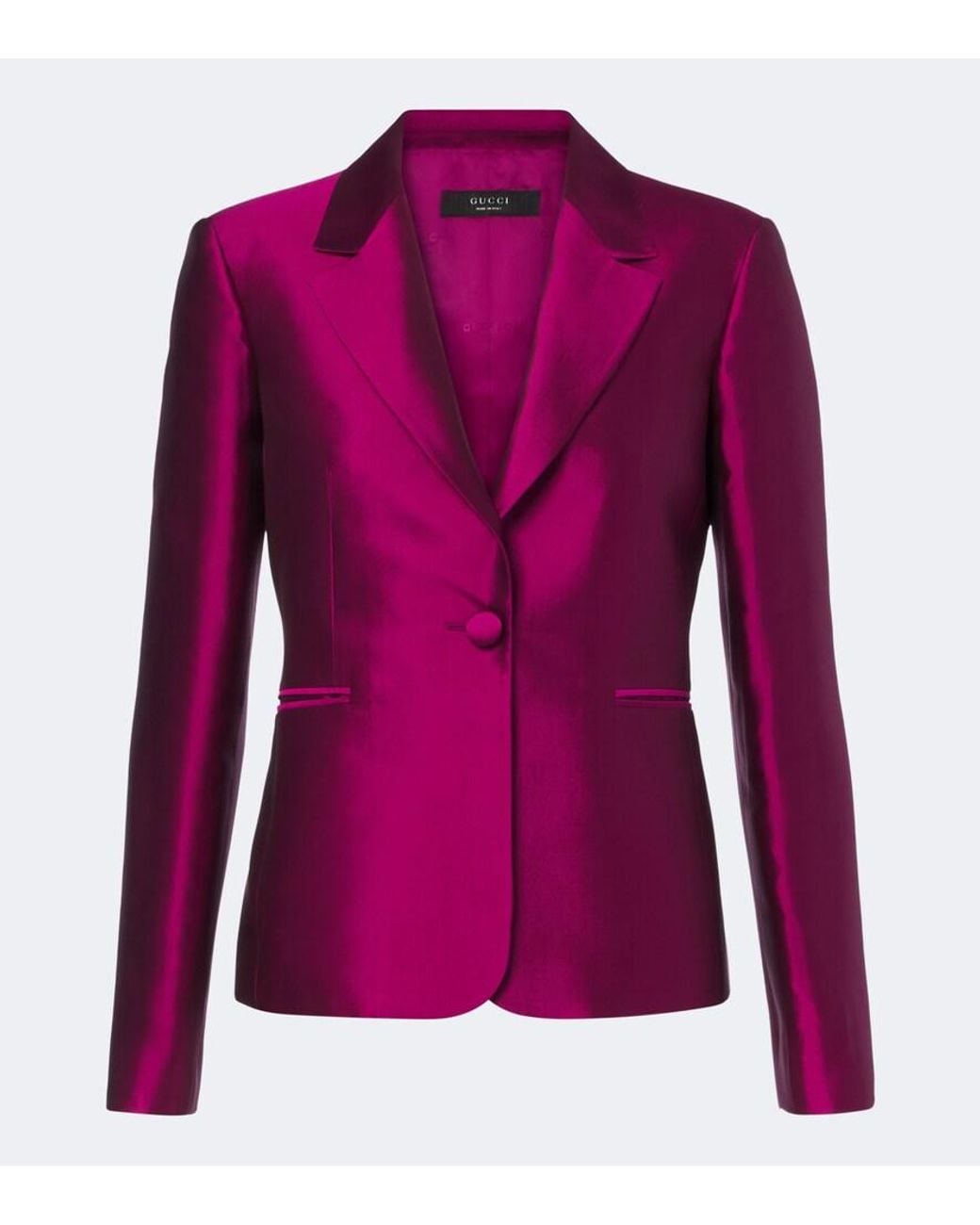 Gucci Purple Silk Satin Blazer