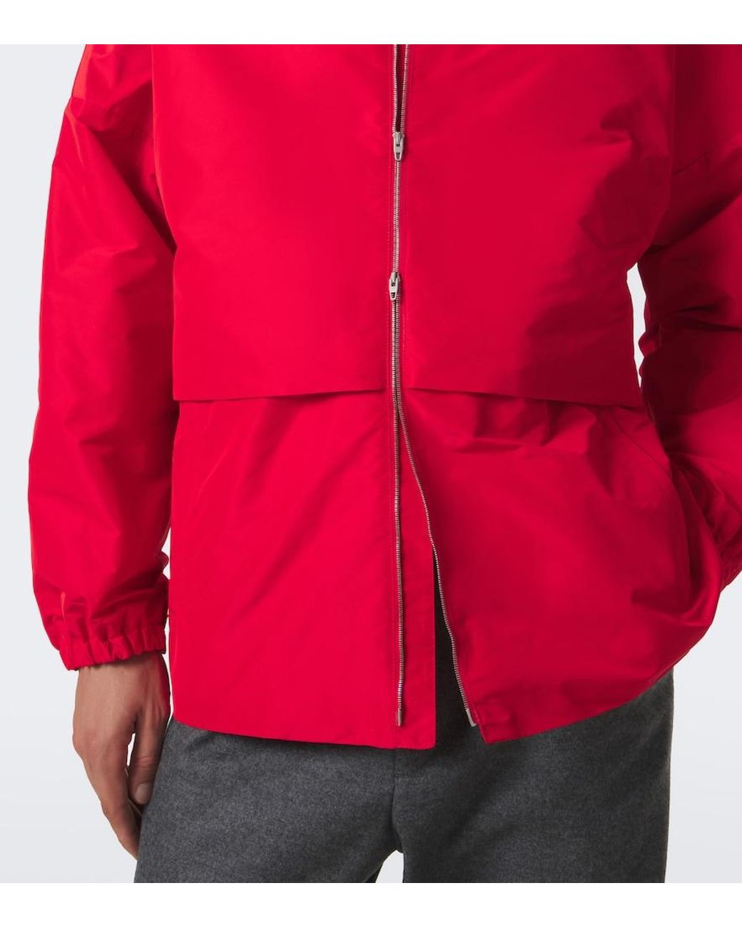 Jil Sander Red Technical Faille Jacket for men