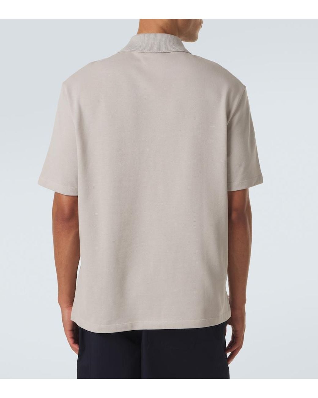 Loewe Natural Double L Cotton Pique Polo Shirt for men