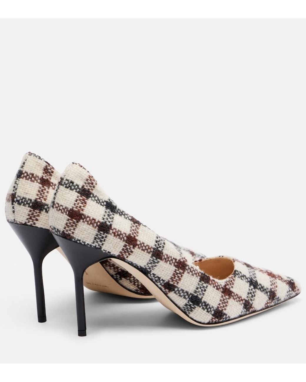 Manolo Blahnik Metallic Bb 90 Checked Pumps
