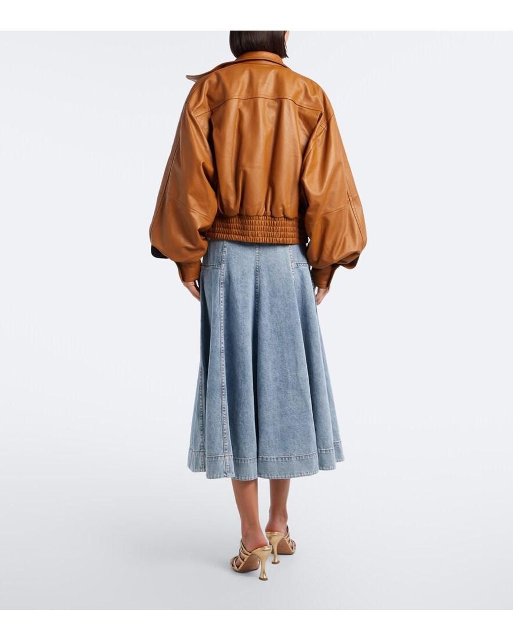 Zimmermann Blue Belted Denim Midi Skirt