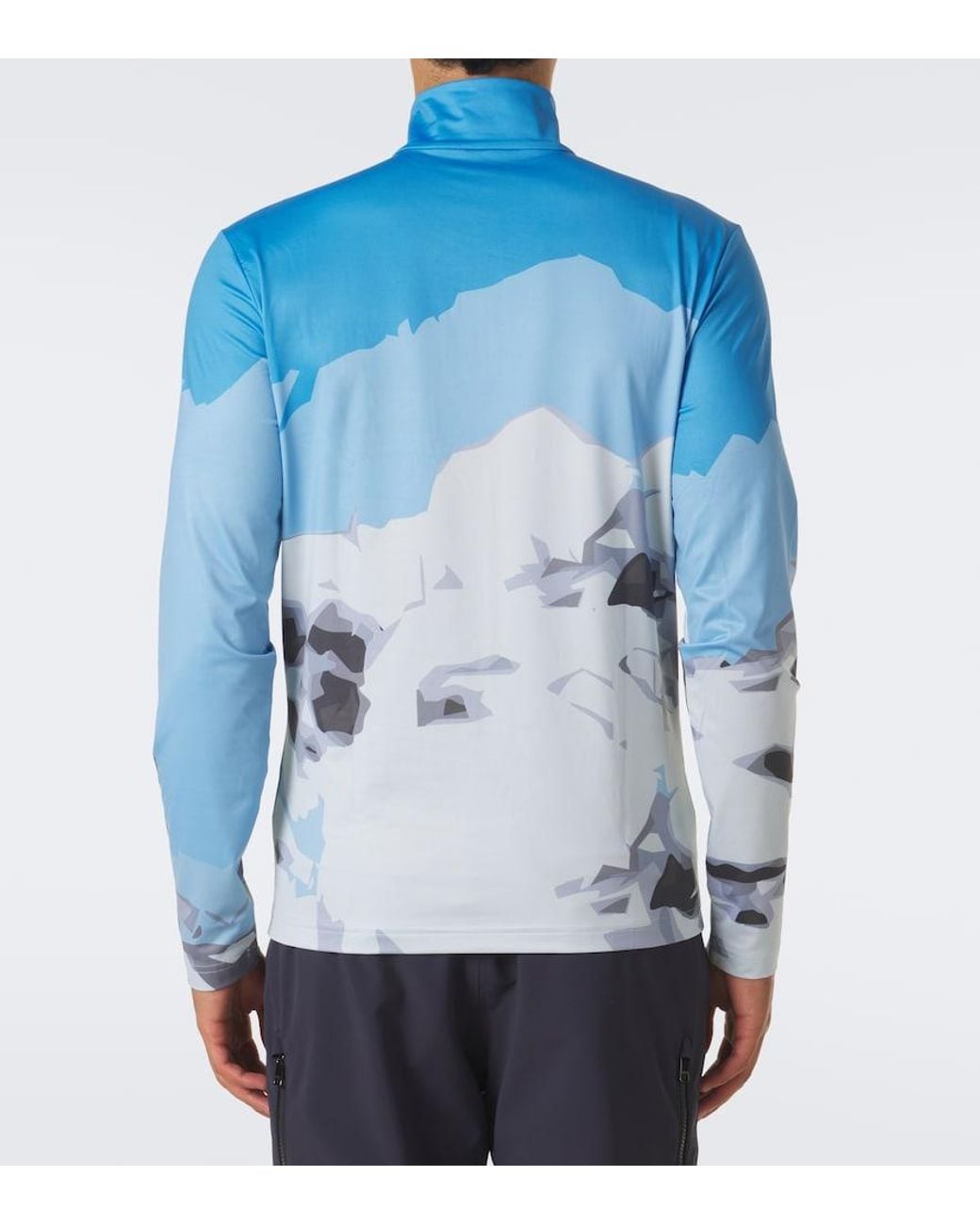Bogner Blue Verti Printed Ski Top for men