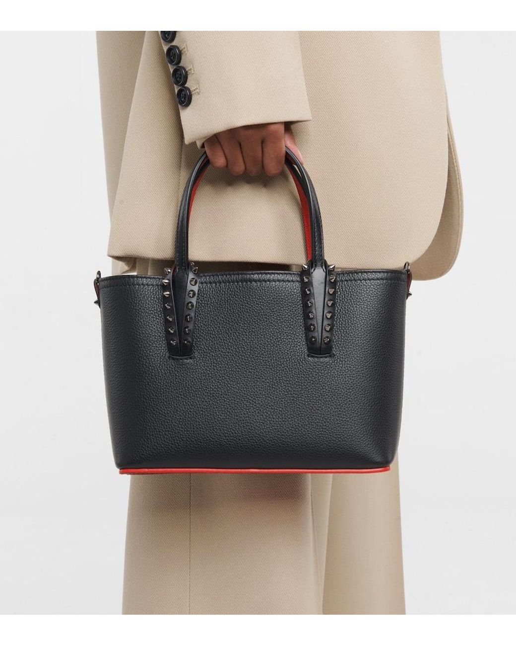 Christian Louboutin Black Mini Cabata Tote Bag