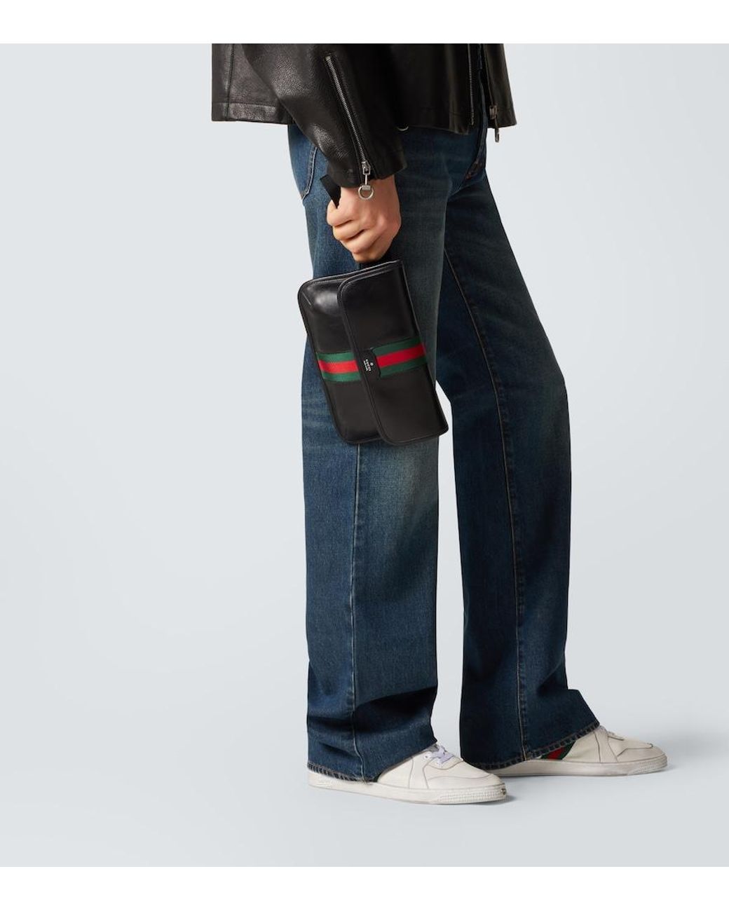 Marsupio Web Trademark Small di Gucci in Black da Uomo