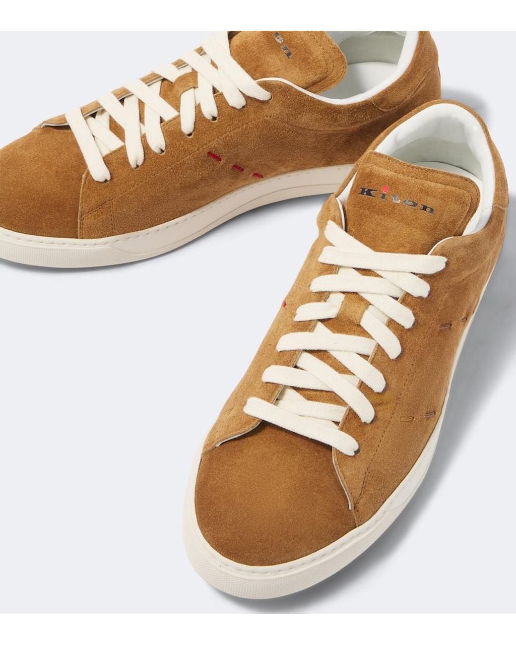 Kiton Brown Suede Sneakers for men
