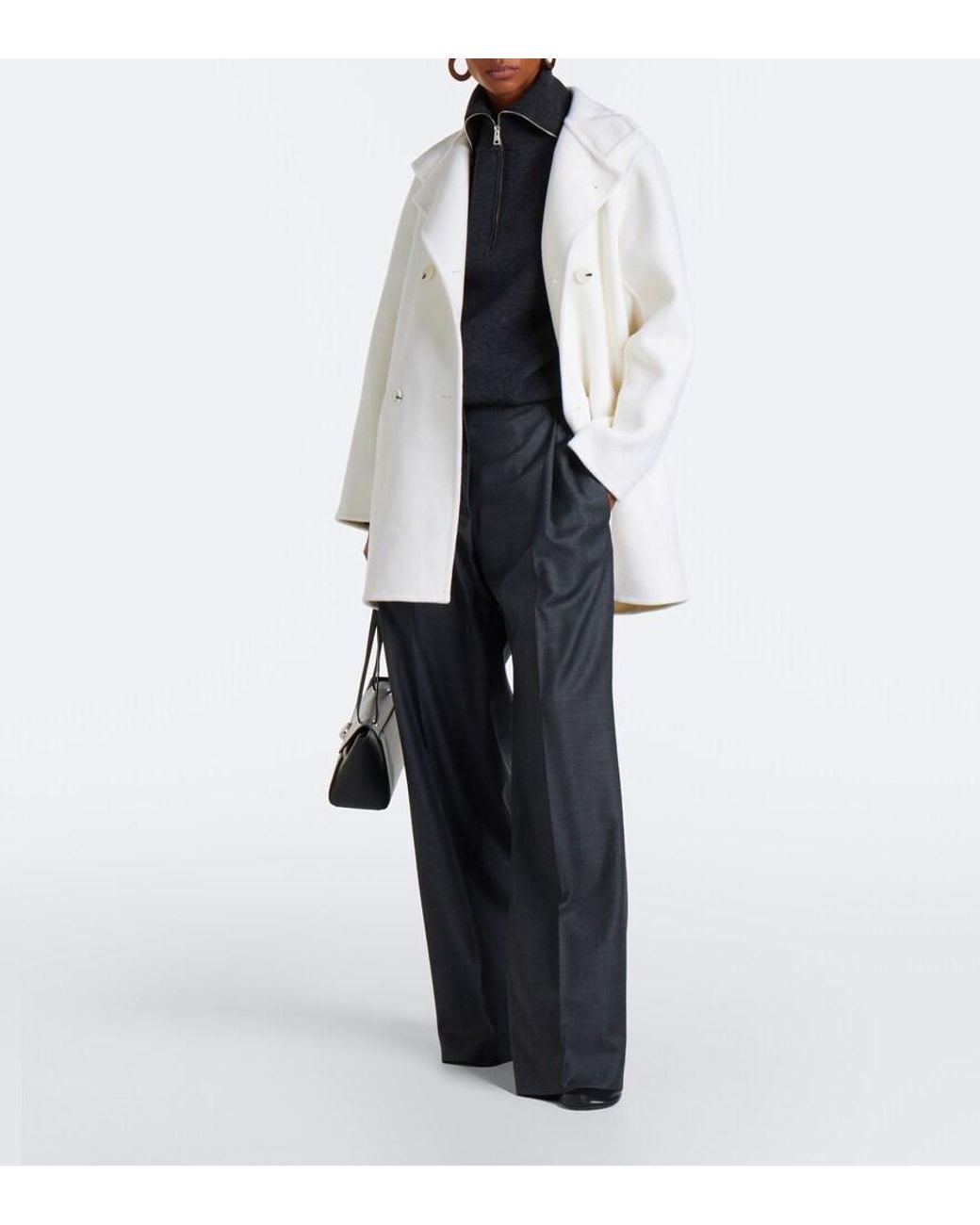 Loulou de Saison White Olmo Wool And Cashmere Coat